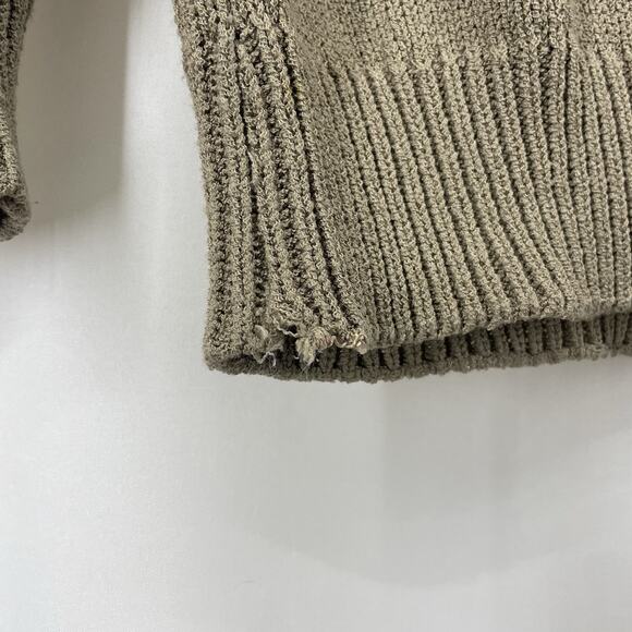 Angenie Size S Vintage Pullover Sweater Wool Angora Blend Nordic Mountains Tan - Picture 7 of 7